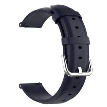 BStrap Leather Lux pašček za Garmin Vivoactive 5, navy blue