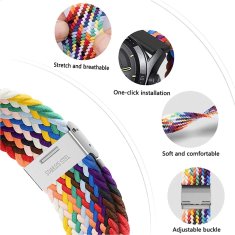 BStrap Elastic Nylon 2 pašček za Garmin Vivoactive 5, black