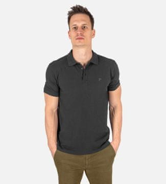 PANTONECLO moška polo majica iz pike pletenine - rebrast ovratnik in manšete