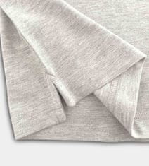 PANTONECLO Moška polo majica iz pike pletenine - rebrast ovratnik in manšete, svetlo siva, XL