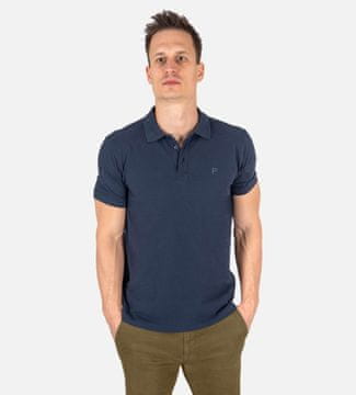 PANTONECLO Moška polo majica iz pike pletenine - rebrast ovratnik in manšete