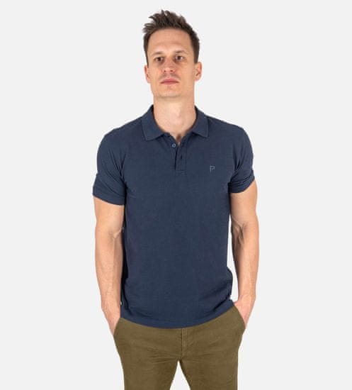 PANTONECLO Moška polo majica iz pike pletenine - rebrast ovratnik in manšete