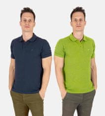PANTONECLO Polo majica za moške 2 kosi v paketu, mornarsko modra in limeta, L
