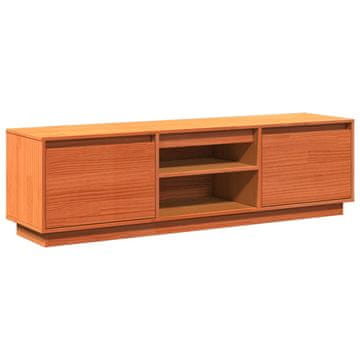 Vidaxl TV omarica voščeno rjava 140x35x40 cm trdna borovina