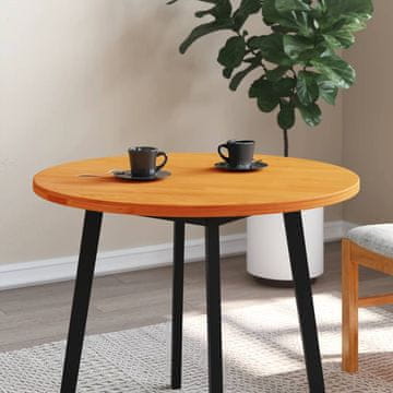 shumee Mizna plošča okrogla voščeno rjava Ø80x2.5 cm trdna borovina