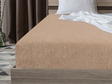 Ljubki dom Frotirna rjuha svetlo rjave barve 90 x 200 cm
