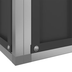 Vidaxl Voliera s podaljškom srebrna 626,5x107x212 cm jeklo