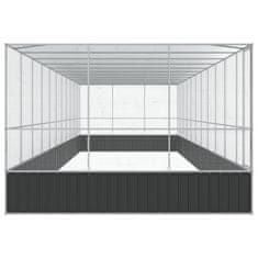 Vidaxl Voliera s podaljškom srebrna 1139x307x212 cm jeklo
