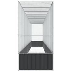 Vidaxl Voliera s podaljškom srebrna 1042,5x107x212 cm jeklo