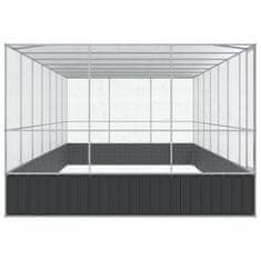 Vidaxl Voliera s podaljškom srebrna 725x307x212 cm jeklo