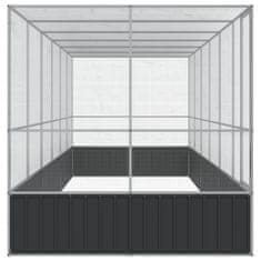 Vidaxl Voliera s podaljškom srebrna 625x207x212 cm jeklo