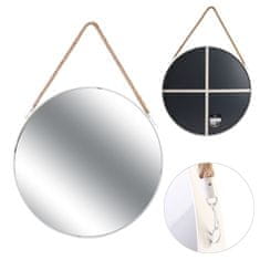 Ljubki dom Belo okroglo ogledalo MIRROR