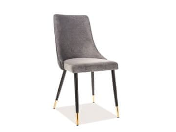 Ljubki dom Siv stol PIANO VELVET