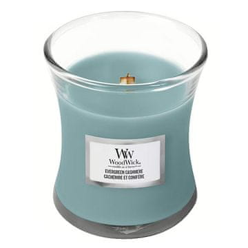 Woodwick Svíčka malá, Evergreen Cashmere, Kašmír a lesní jehličnany, 85 g