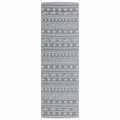 Vidaxl Zunanja preproga ARAKIL siva 80x250 cm PP