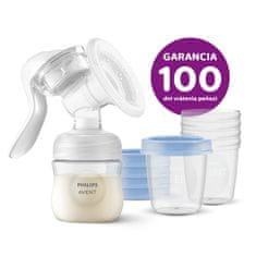 Philips Avent Črpalka za materino mleko Priročnik + VIA 180 ml 5 kosov