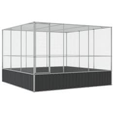 Vidaxl Voliera srebrna 311x307x212 cm jeklo