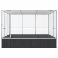 Vidaxl Voliera srebrna 311x307x212 cm jeklo