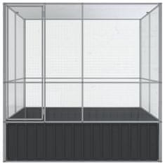 Vidaxl Voliera srebrna 211x207x212 cm jeklo