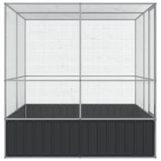 Vidaxl Voliera srebrna 211x207x212 cm jeklo