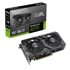 ASUS Dual GeForce RTX 4070 EVO OC grafična kartica, 12 GB GDDR6X (90YV0J15-M0NA00)