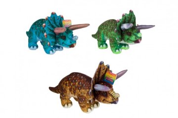 Teddies Dinozaver/Ceratopsian pliš 38x15cm 3 barve 24m+