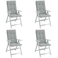 shumee Blazina za stol 4 kosi melanž svetlo siva 120x50x4 cm blago
