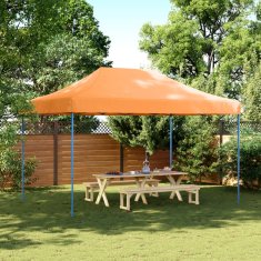 Vidaxl Zložljivi pop-up šotor za zabave oranžna 440x292x315 cm