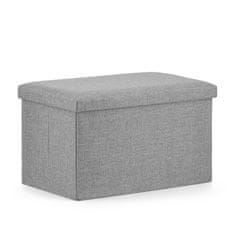 Ljubki dom Siv zložljiv tabure FURELA XL 60 x 38 x 38 cm
