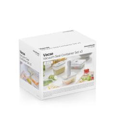 InnovaGoods Komplet 3 posod za vakuumsko pakiranje z ročno črpalko Vacse InnovaGoods 