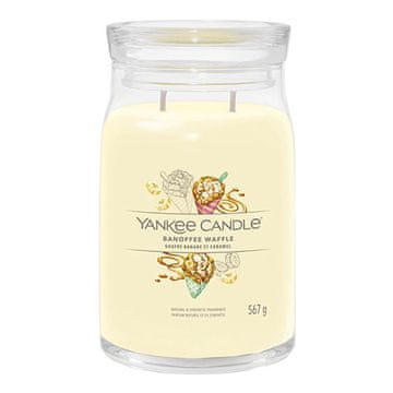 Yankee Candle Svíčka Signature velká, Banoffee Waffle, Vafle s banány a karamelem, 567 g