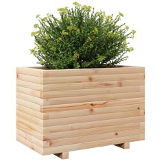 Vidaxl Vrtno cvetlično korito 70x40x49,5 cm trdna borovina