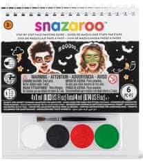 Snazaroo Komplet 4 barv za obraz s sliko za noč čarovnic