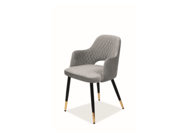 Ljubki dom Siv stol FRANCO VELVET