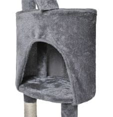 UNBRANDED Mačje drevo 118 cm, sive barve 