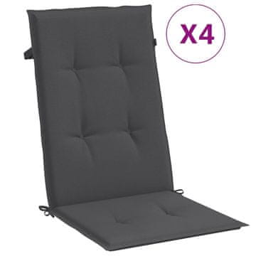 Vidaxl Blazina za stol 4 kosi melanž antracit 120x50x4 cm blago