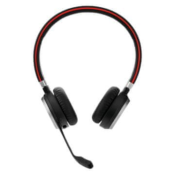 Jabra Evolve 65 SE/Stereo/BT/Wireless/MS/Black-Red