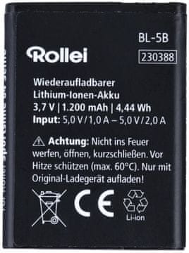 Rollei nadomestna baterija za fotoaparate Compactline 880/ Sportsline 64 in Compactline 64 Dual Screen