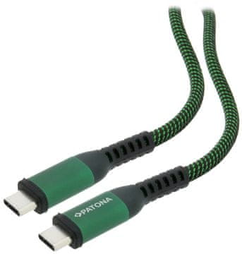 PATONA Kabel USB-C/USB-C, napajanje 100 W, pleten, 100 cm