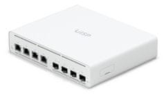 Ubiquiti UISP Switch Plus - 4x 2,5GbE, 4x SFP+, brez ventilatorja, 4x PoE Out 27V (proračun PoE 160 W)