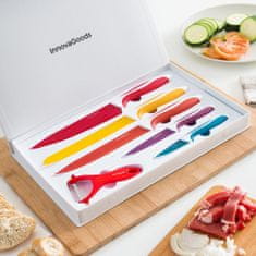 InnovaGoods Set of Ceramic Coated Knives with Peeler Knoolvs InnovaGoods 6 Pieces 