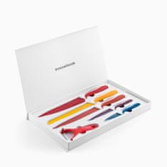 InnovaGoods Set of Ceramic Coated Knives with Peeler Knoolvs InnovaGoods 6 Pieces 