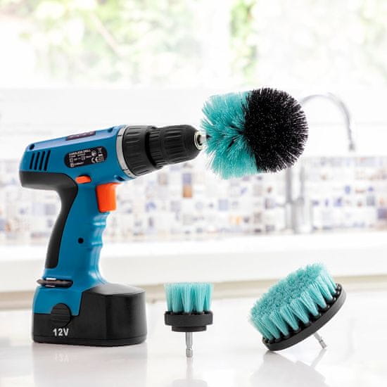 InnovaGoods Set of Cleaning Brushes for Drill Cyclean InnovaGoods 3 Pieces