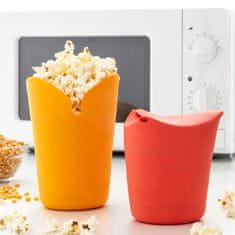 UNBRANDED Collapsible Silicone Popcorn Poppers Popbox InnovaGoods (Pack of 2) 
