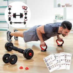 UNBRANDED Set nastavljivih uteži 6 v 1 z vodnikom za vadbo Sixfit InnovaGoods 