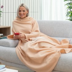 InnovaGoods Odeja z enim rokavom in osrednjim žepom Faboulazy InnovaGoods - Bež 