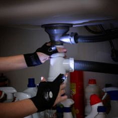 UNBRANDED Gloves with LED Light Gleds InnovaGoods 2 Units 