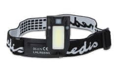 Nedis LED čelna svetilka/ 180 lm/ baterijsko napajanje/ USB napajanje/ 3,7 V DC/ vključene baterije/ možnost ponovnega polnjenja/ črna