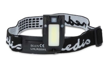 Nedis LED čelna svetilka/ 180 lm/ baterijsko napajanje/ USB napajanje/ 3,7 V DC/ vključene baterije/ možnost ponovnega polnjenja/ črna