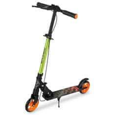 Spokey VACAY PRO Skuter z ročno zavoro, kolesa 145 mm, zelen